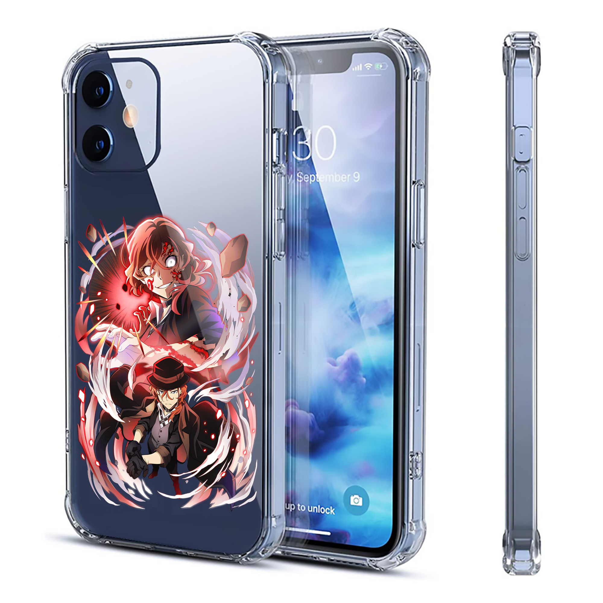 （画像用） 文豪ストレイドッグス Bungo Stray Dogs 【iPhone 12シリーズ対応】透明スマホケース（クリアソフトケース）